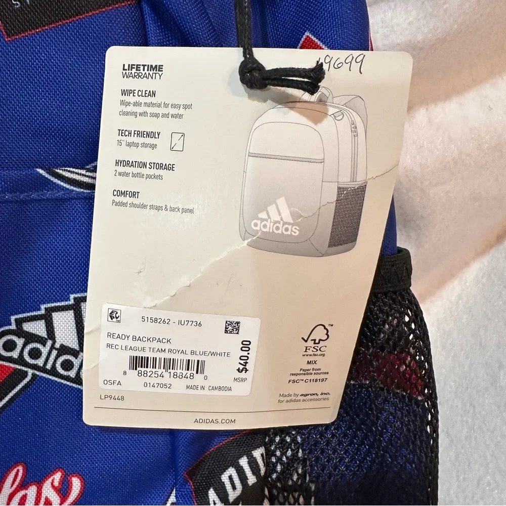 Adidas Blue Backpack